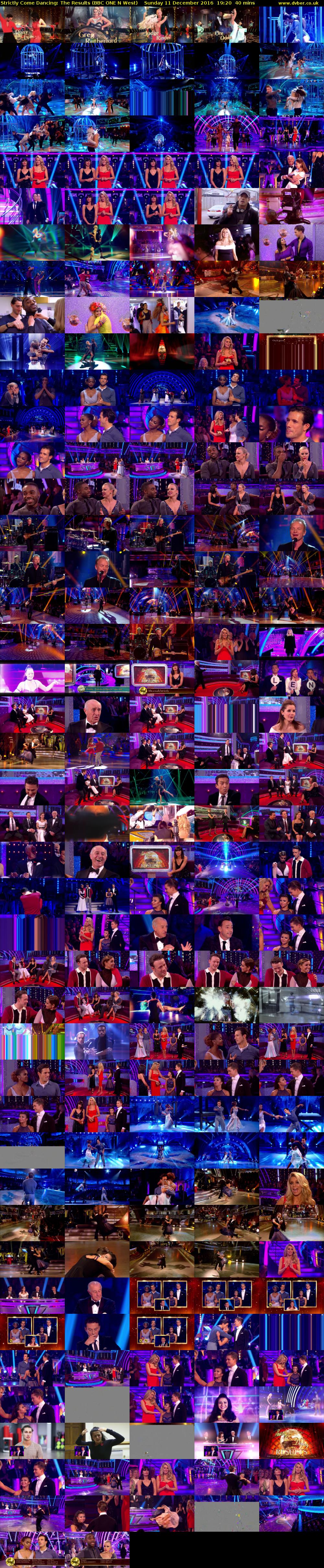 Strictly Come Dancing: The Results (BBC ONE N West) Sunday 11 December 2016 19:20 - 20:00