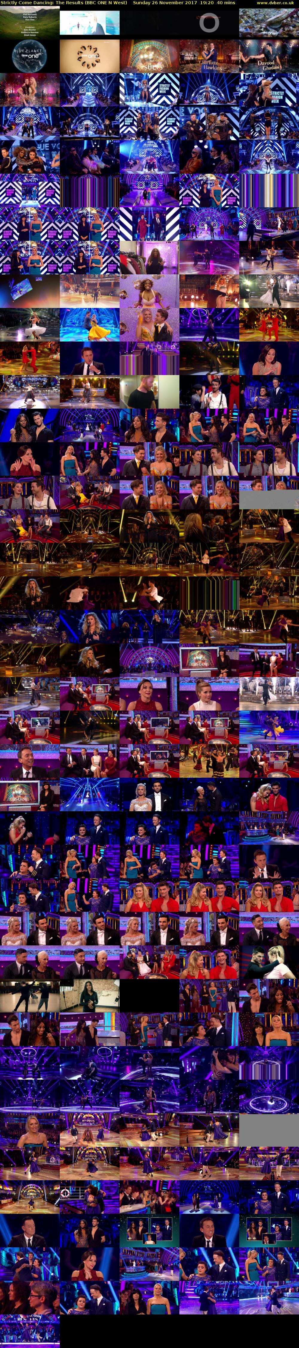 Strictly Come Dancing: The Results (BBC ONE N West) Sunday 26 November 2017 19:20 - 20:00