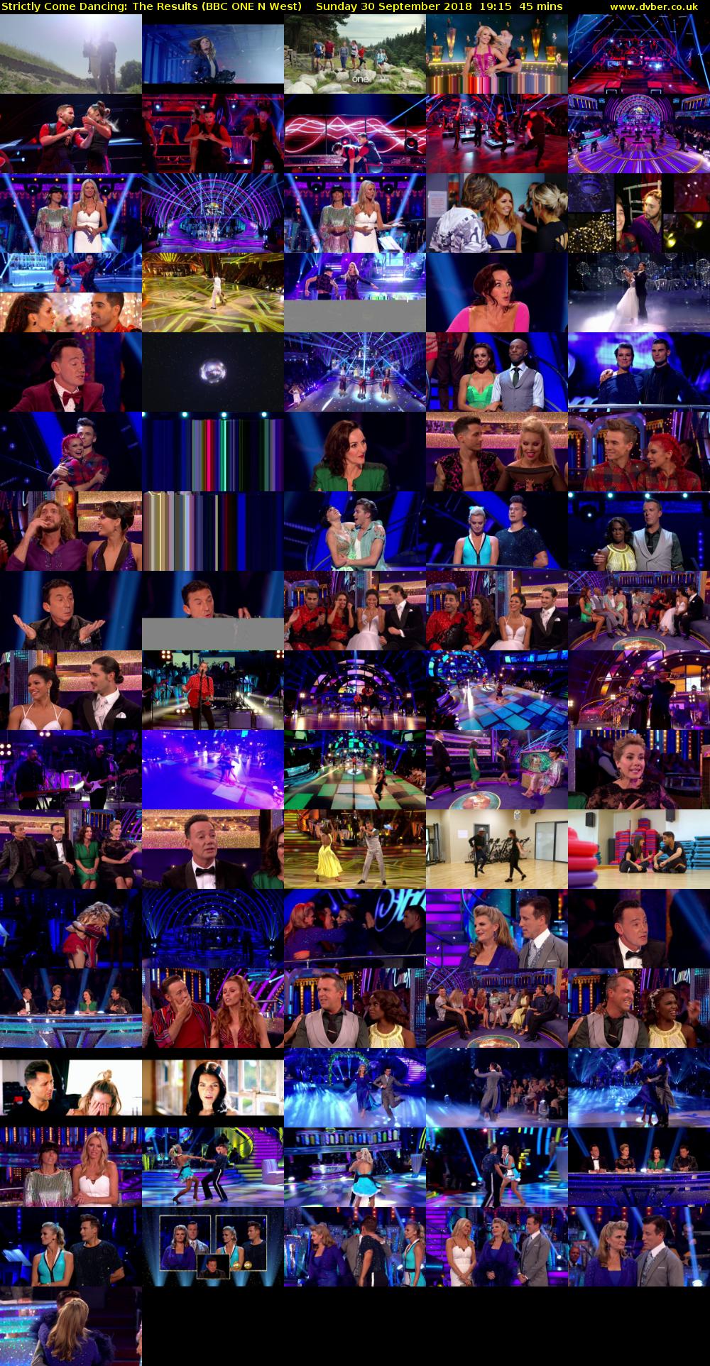 Strictly Come Dancing: The Results (BBC ONE N West) Sunday 30 September 2018 19:15 - 20:00