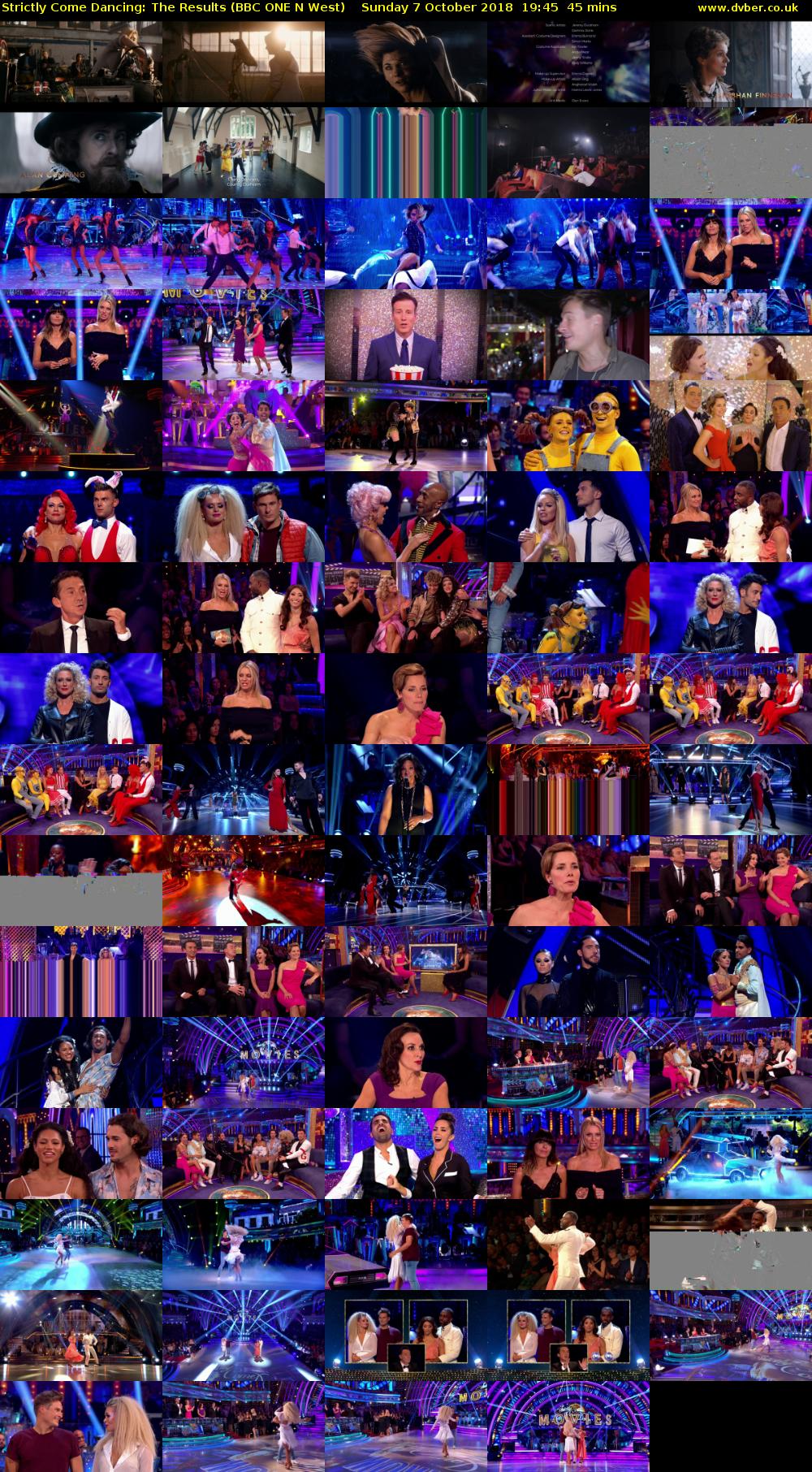 Strictly Come Dancing: The Results (BBC ONE N West) Sunday 7 October 2018 19:45 - 20:30