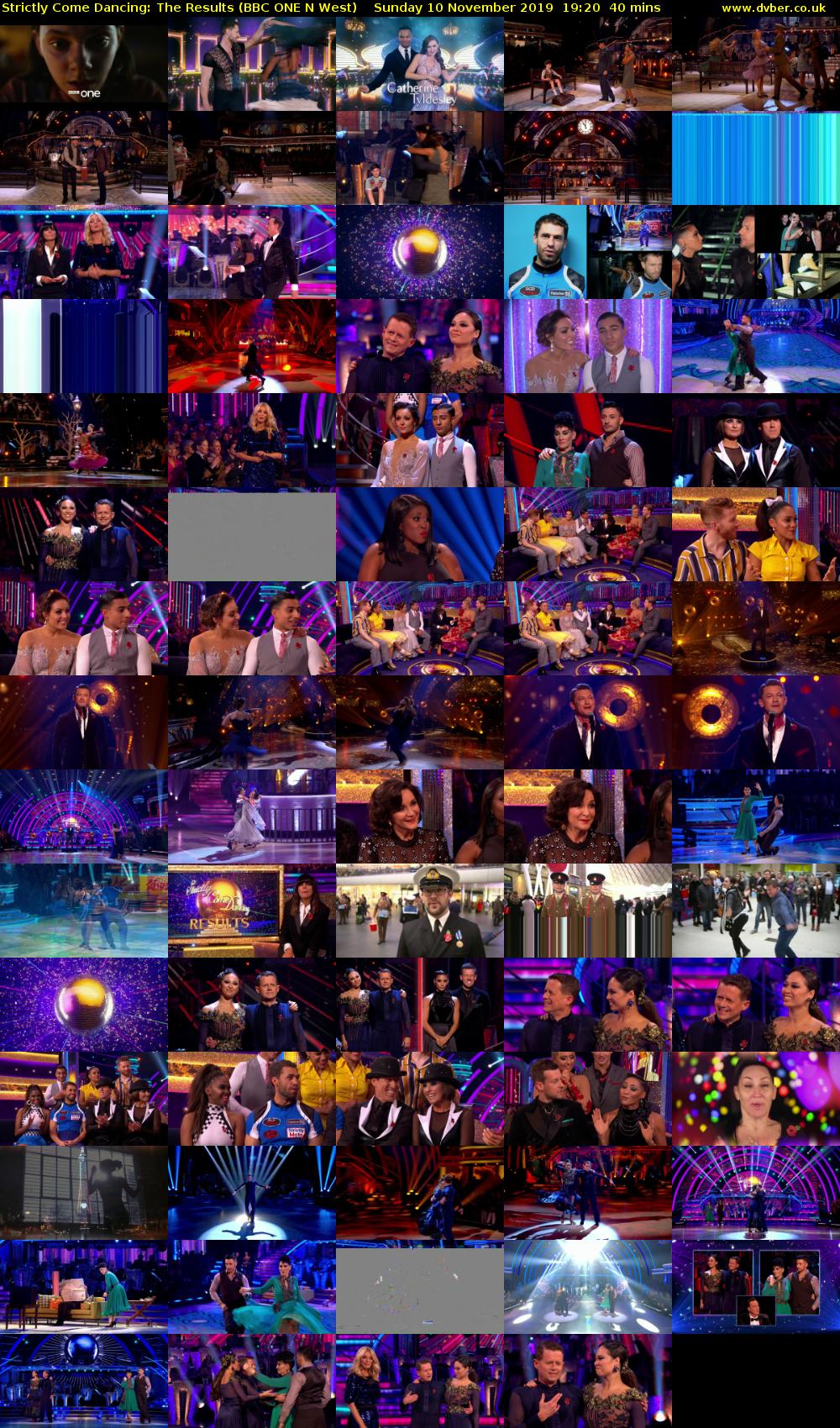Strictly Come Dancing: The Results (BBC ONE N West) Sunday 10 November 2019 19:20 - 20:00