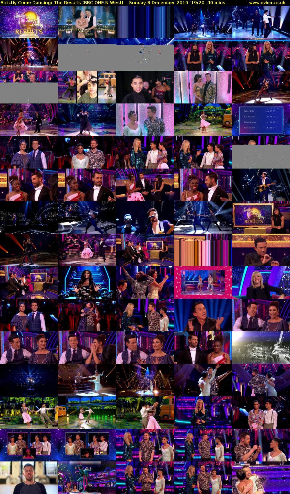 Strictly Come Dancing: The Results (BBC ONE N West) Sunday 8 December 2019 19:20 - 20:00
