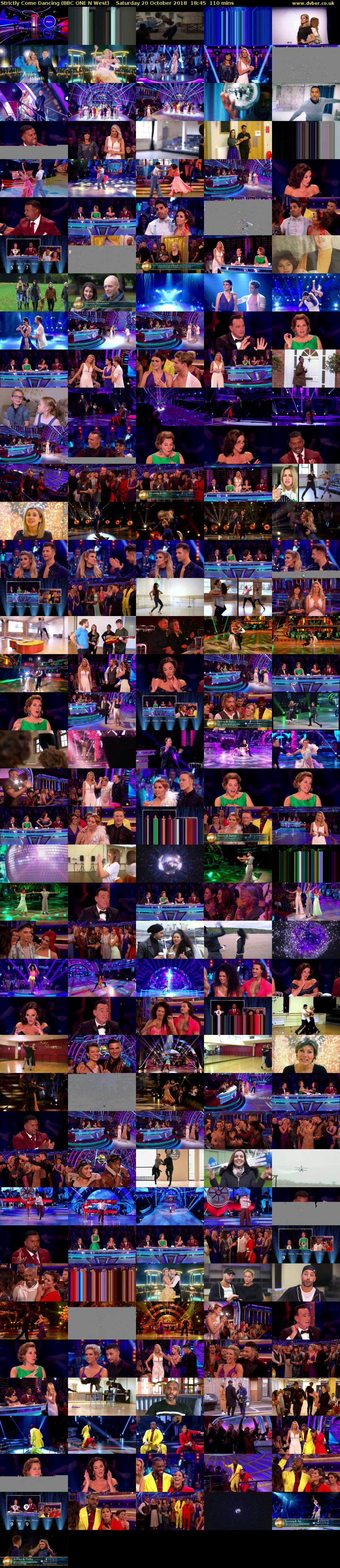 Strictly Come Dancing (BBC ONE N West) Saturday 20 October 2018 18:45 - 20:35