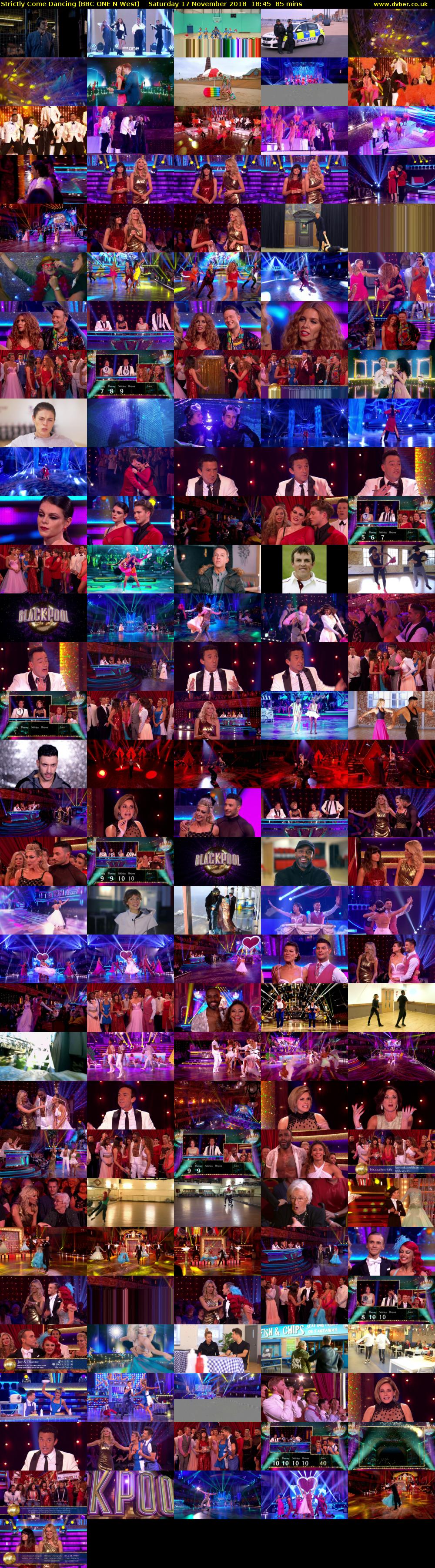 Strictly Come Dancing (BBC ONE N West) Saturday 17 November 2018 18:45 - 20:10