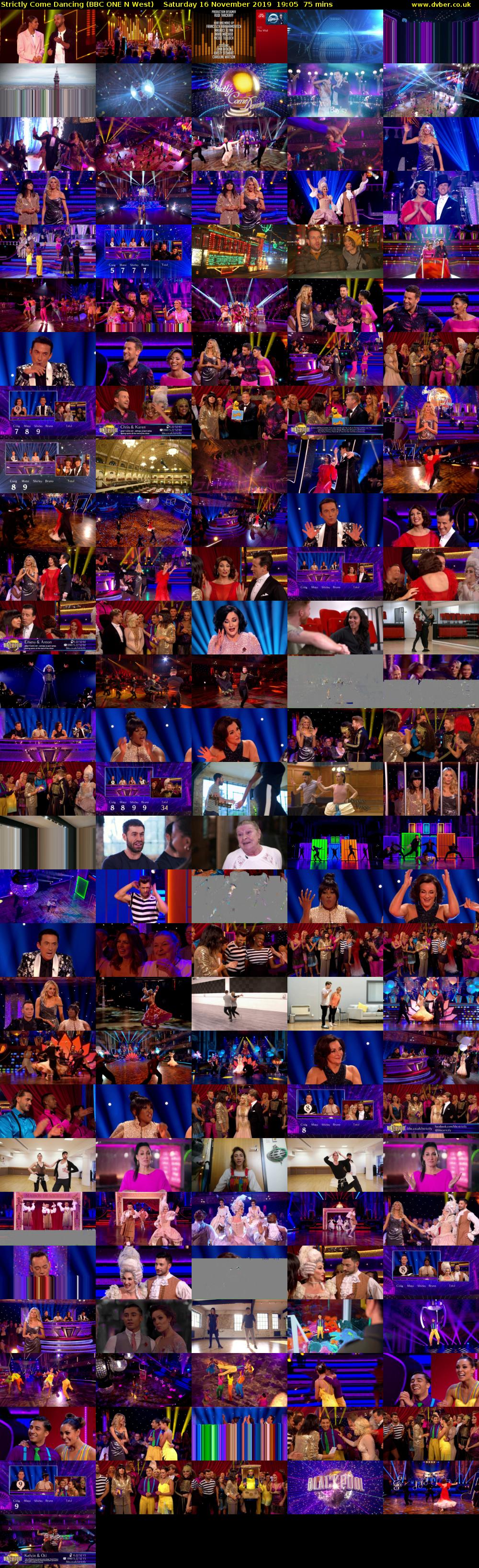 Strictly Come Dancing (BBC ONE N West) Saturday 16 November 2019 19:05 - 20:20