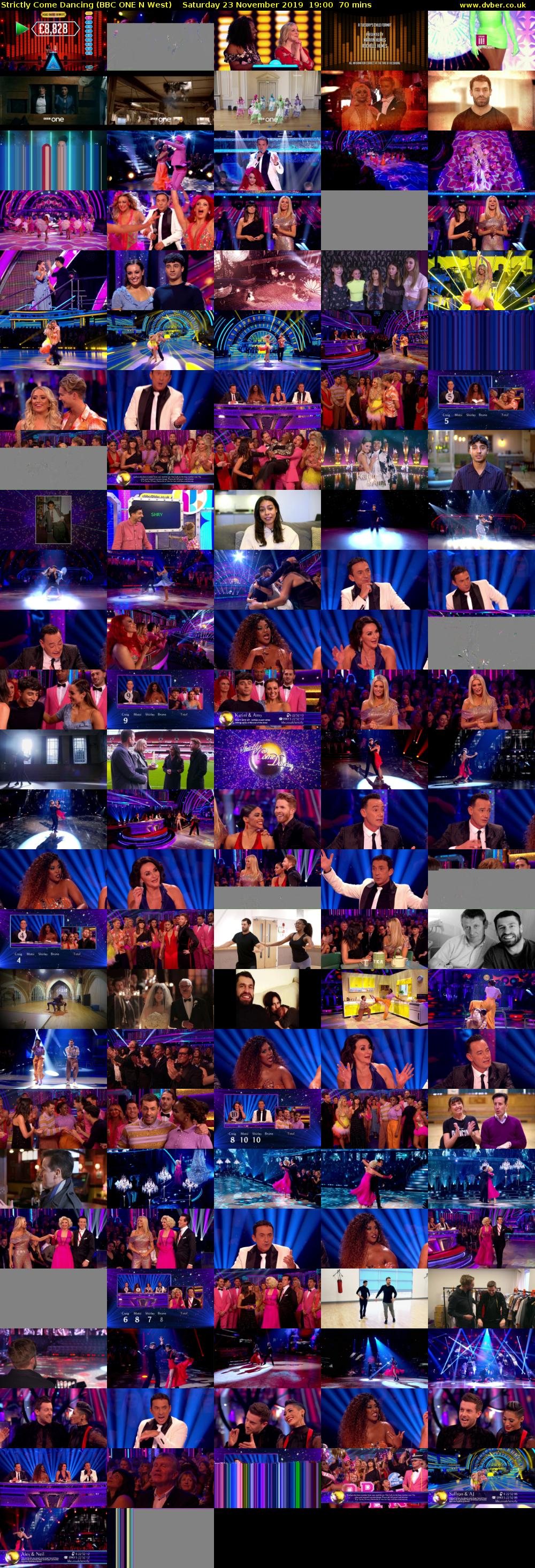 Strictly Come Dancing (BBC ONE N West) Saturday 23 November 2019 19:00 - 20:10