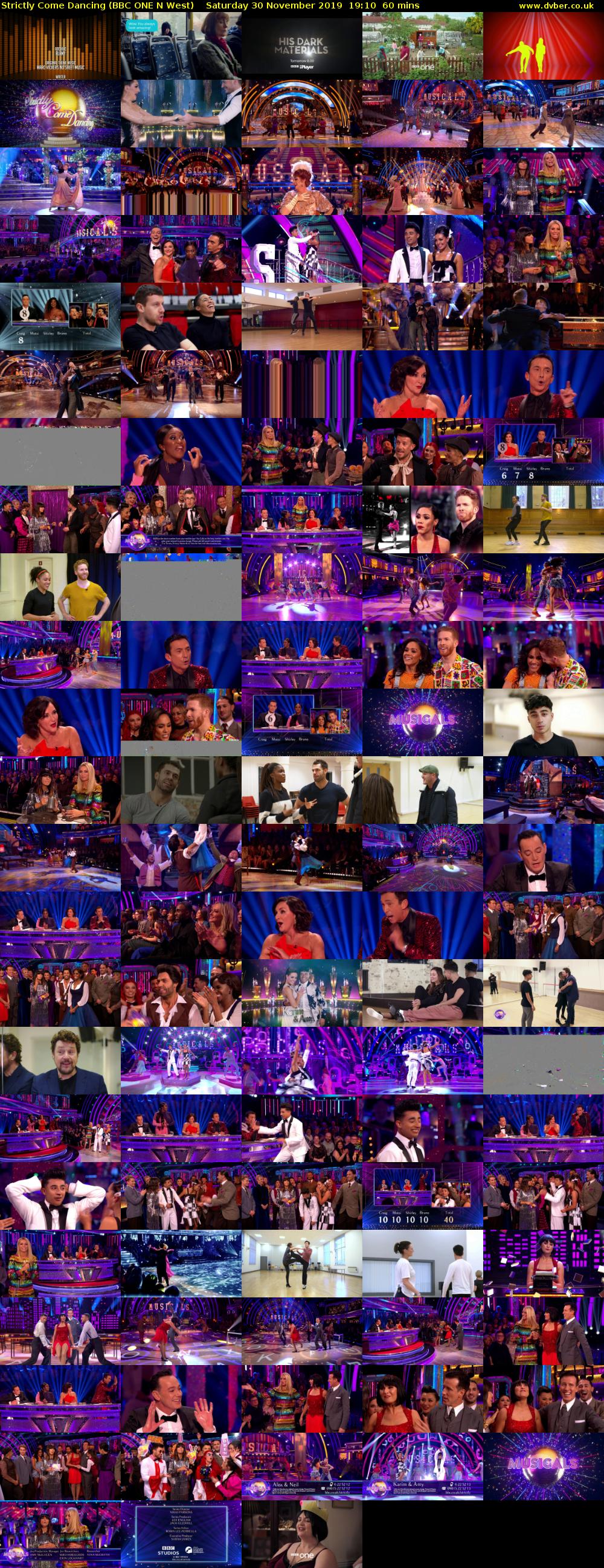 Strictly Come Dancing (BBC ONE N West) Saturday 30 November 2019 19:10 - 20:10