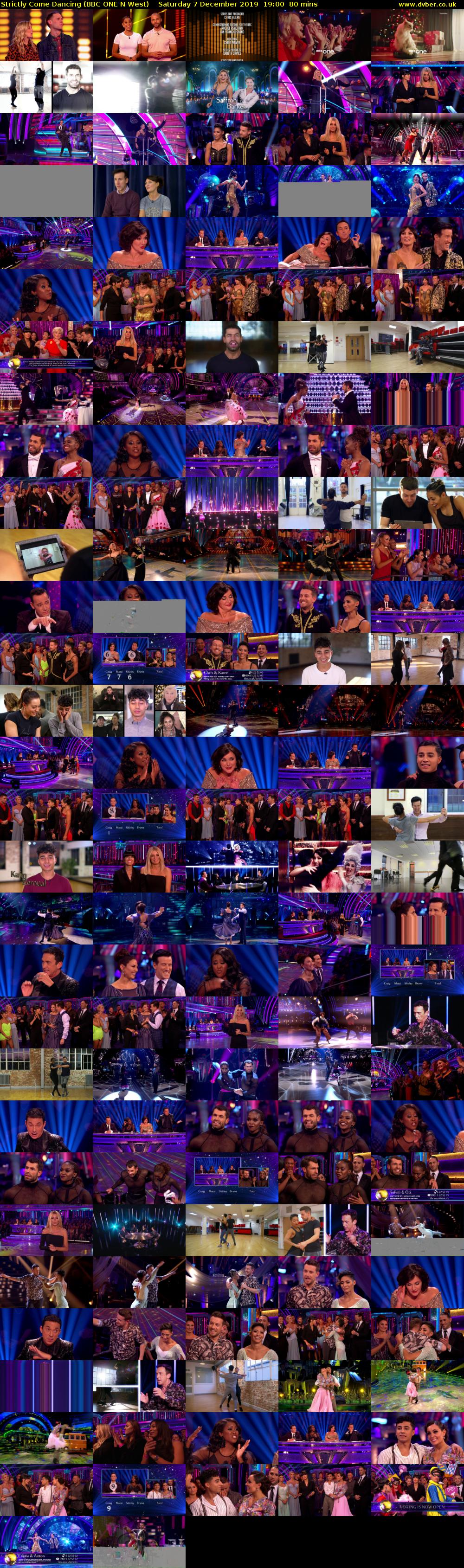 Strictly Come Dancing (BBC ONE N West) Saturday 7 December 2019 19:00 - 20:20