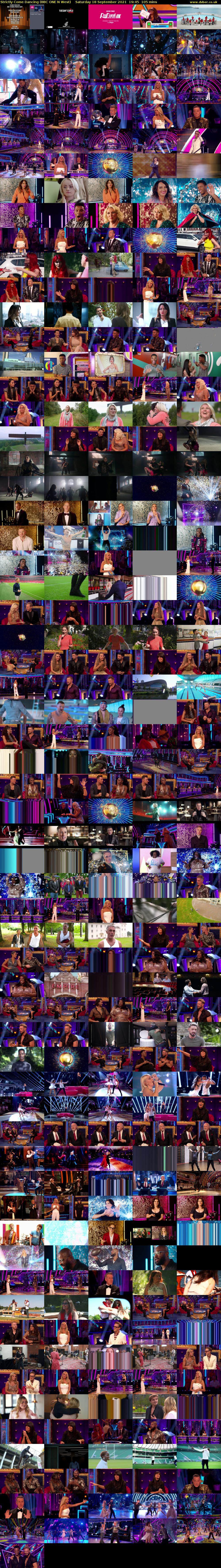 Strictly Come Dancing (BBC ONE N West) Saturday 18 September 2021 19:45 - 21:30