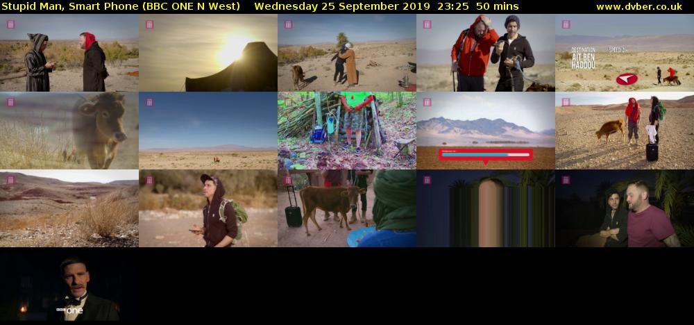 Stupid Man, Smart Phone (BBC ONE N West) Wednesday 25 September 2019 23:25 - 00:15