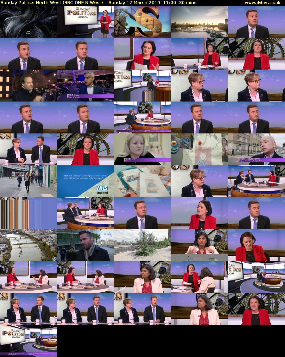 Sunday Politics North West (BBC ONE N West) Sunday 17 March 2019 11:00 - 11:30