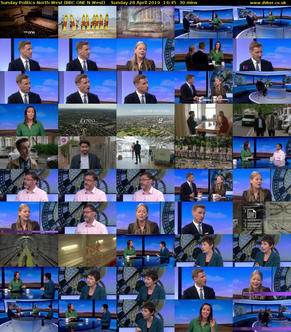 Sunday Politics North West (BBC ONE N West) Sunday 28 April 2019 14:45 - 15:15