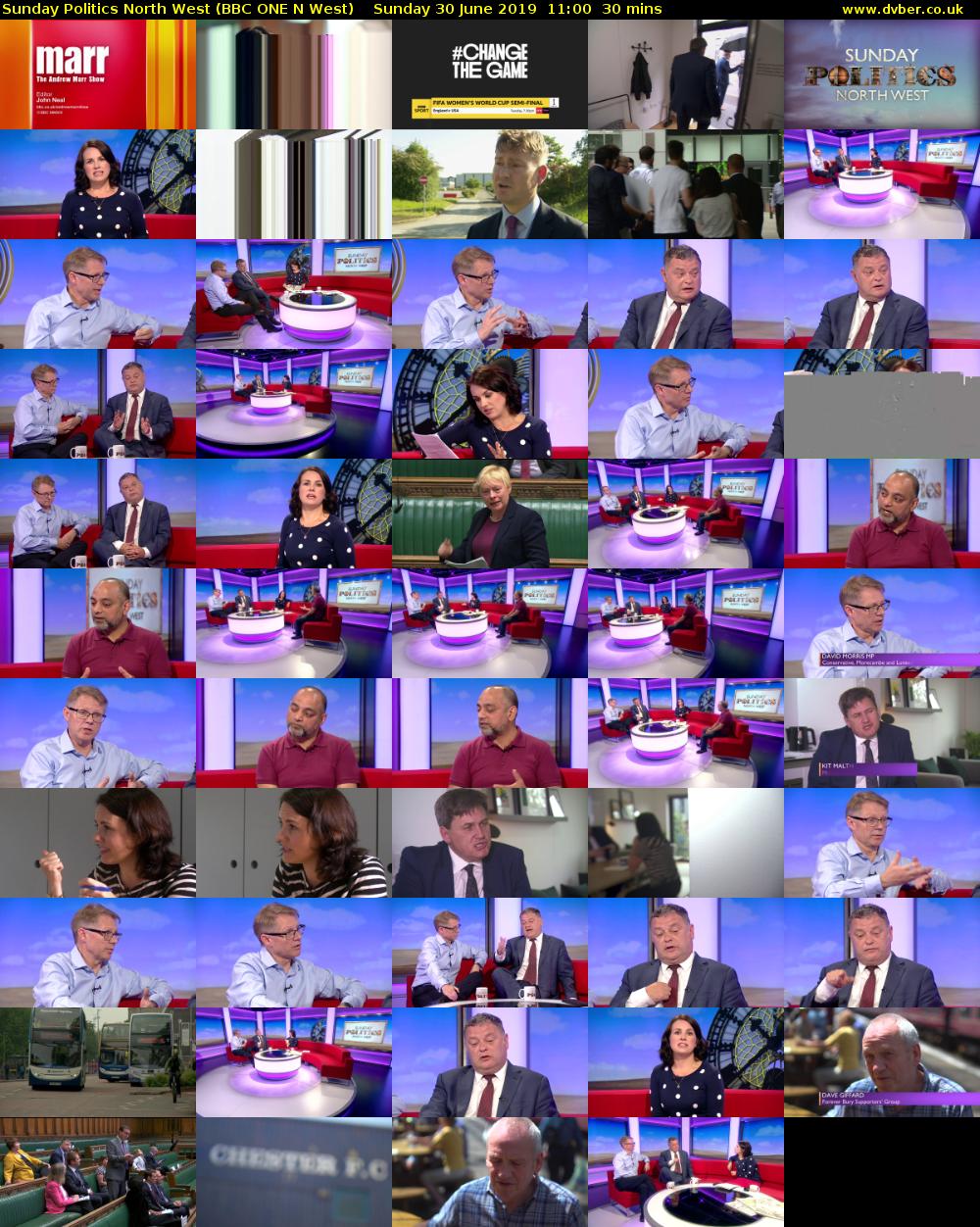 Sunday Politics North West (BBC ONE N West) Sunday 30 June 2019 11:00 - 11:30