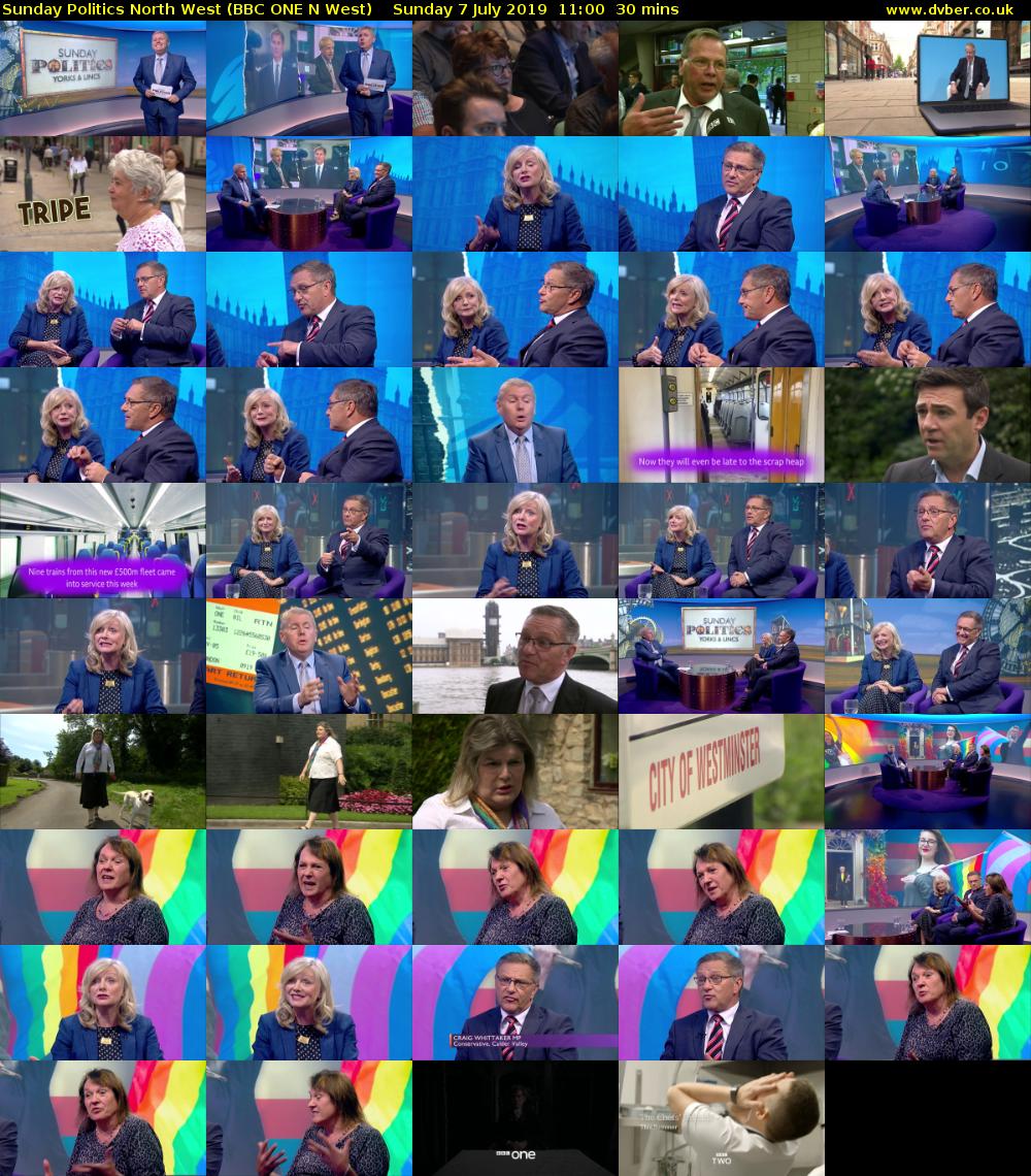 Sunday Politics North West (BBC ONE N West) Sunday 7 July 2019 11:00 - 11:30
