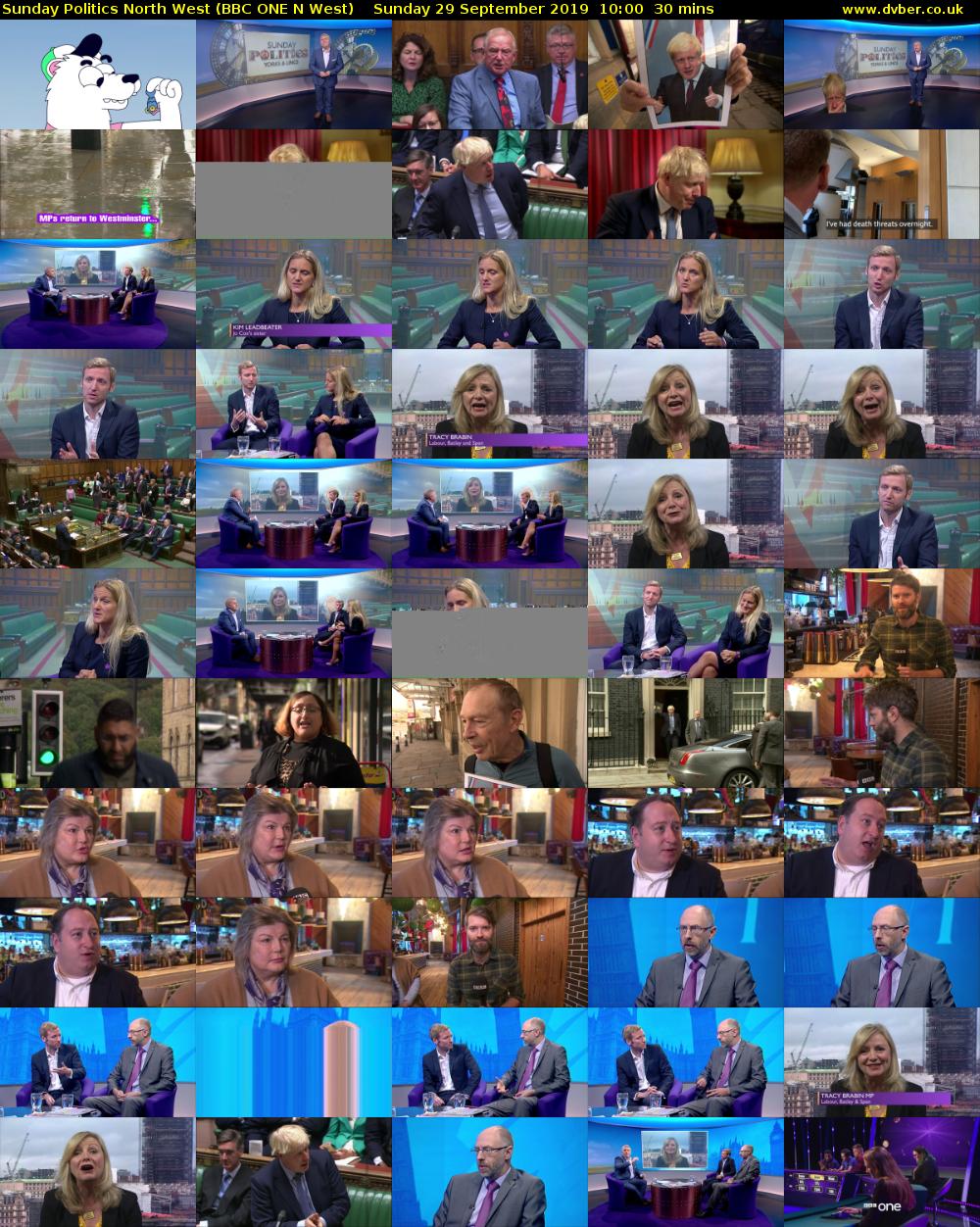 Sunday Politics North West (BBC ONE N West) Sunday 29 September 2019 10:00 - 10:30