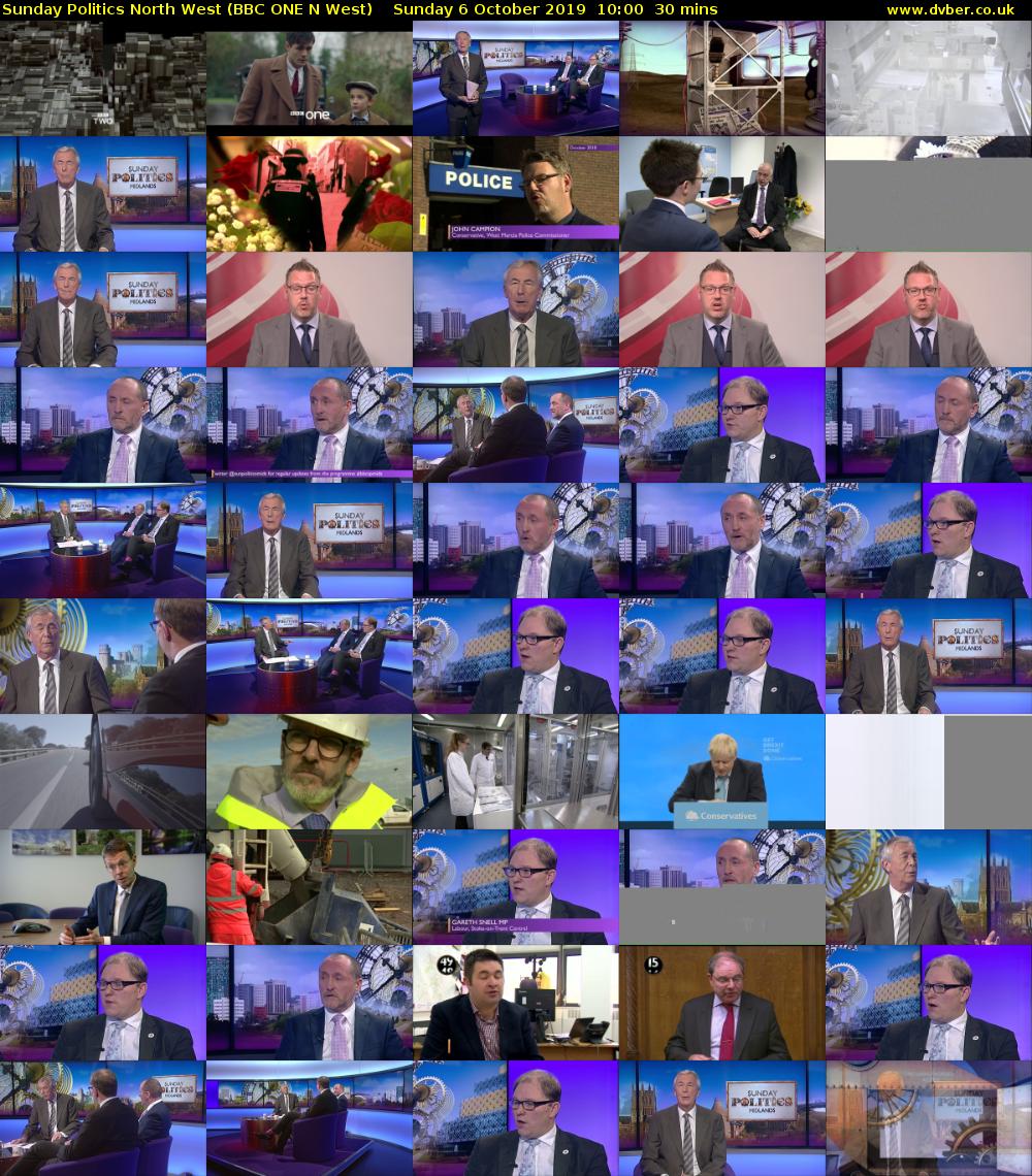 Sunday Politics North West (BBC ONE N West) Sunday 6 October 2019 10:00 - 10:30