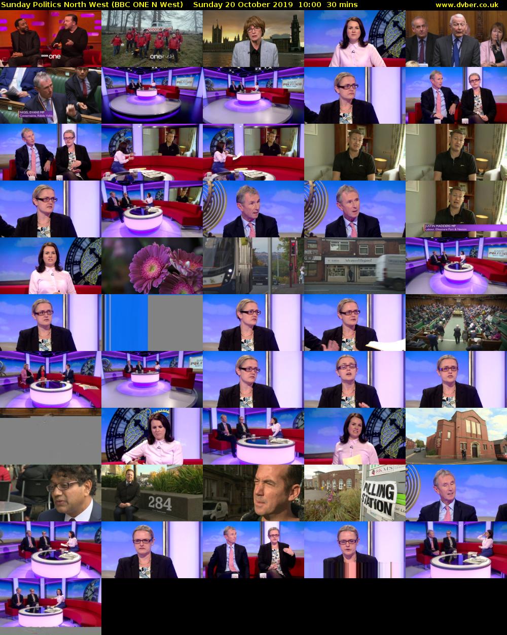 Sunday Politics North West (BBC ONE N West) Sunday 20 October 2019 10:00 - 10:30