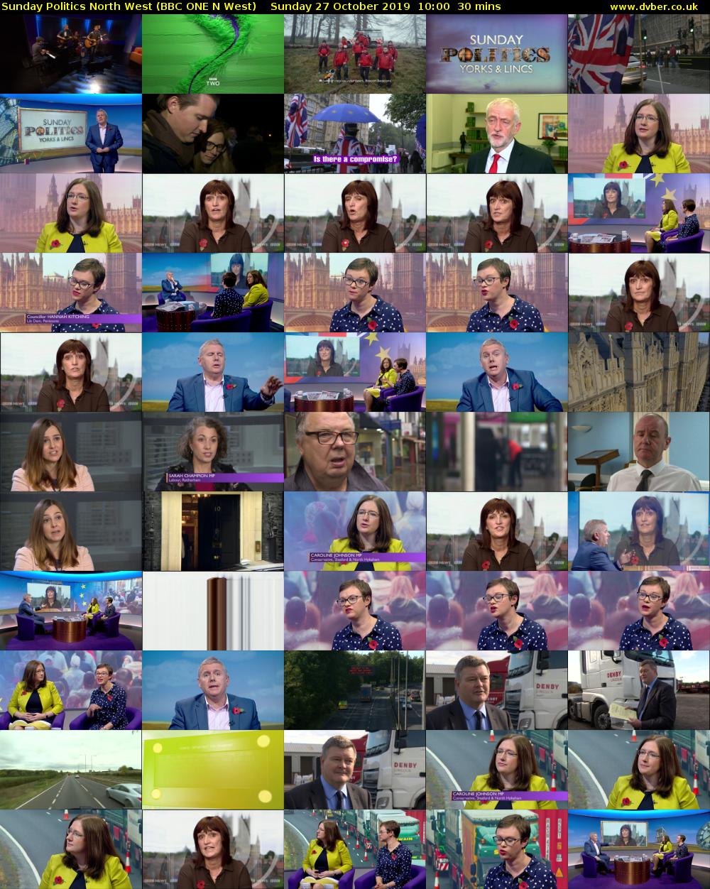 Sunday Politics North West (BBC ONE N West) Sunday 27 October 2019 10:00 - 10:30