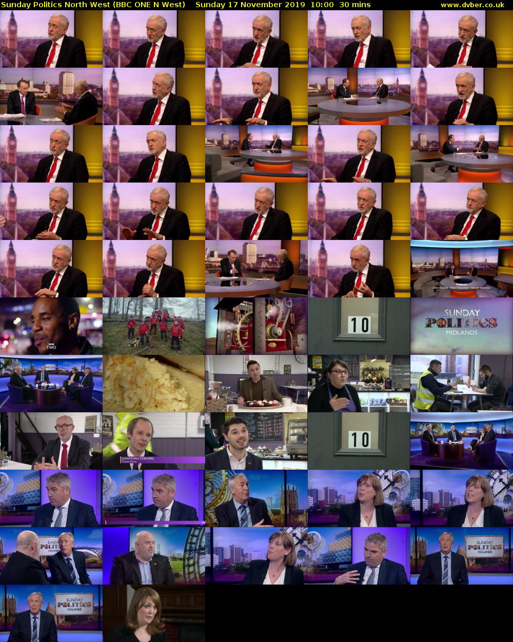 Sunday Politics North West (BBC ONE N West) Sunday 17 November 2019 10:00 - 10:30
