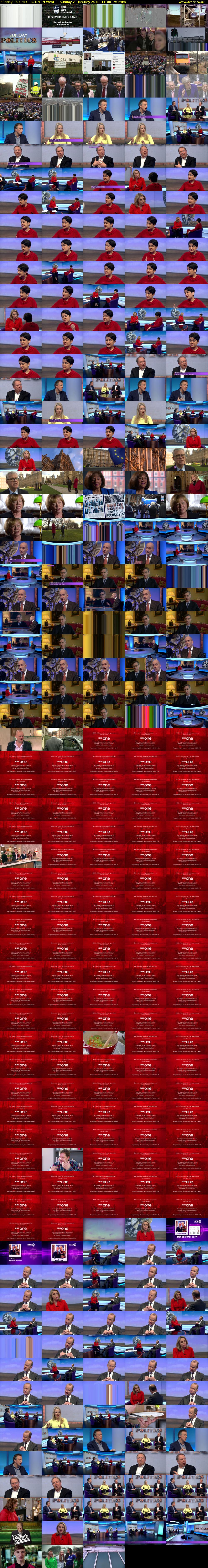 Sunday Politics (BBC ONE N West) Sunday 21 January 2018 11:00 - 12:15