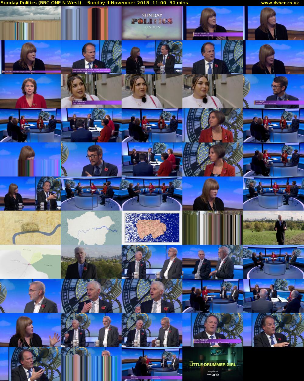 Sunday Politics (BBC ONE N West) Sunday 4 November 2018 11:00 - 11:30