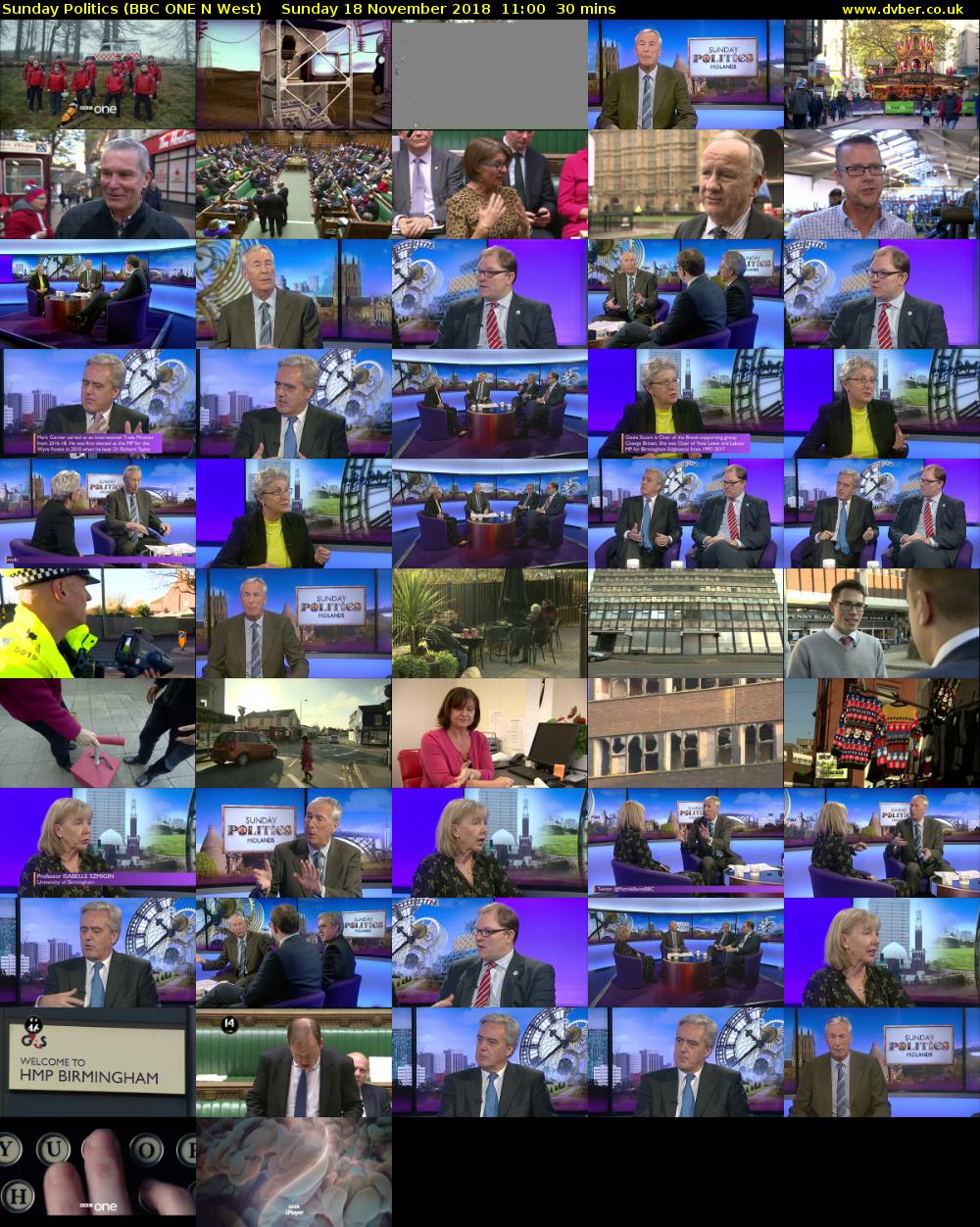 Sunday Politics (BBC ONE N West) Sunday 18 November 2018 11:00 - 11:30