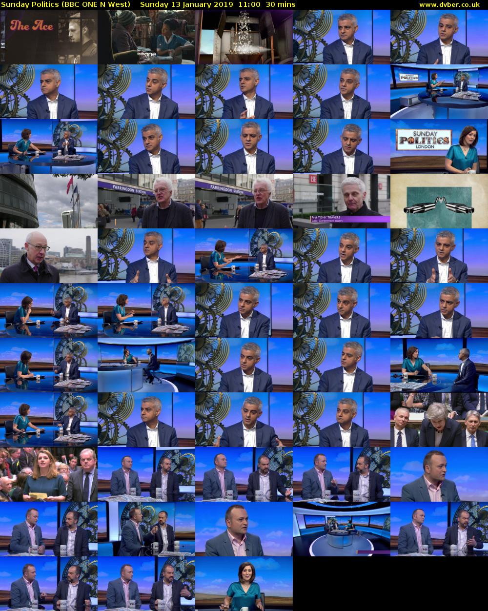 Sunday Politics (BBC ONE N West) Sunday 13 January 2019 11:00 - 11:30