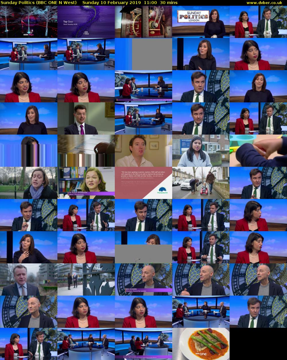 Sunday Politics (BBC ONE N West) Sunday 10 February 2019 11:00 - 11:30