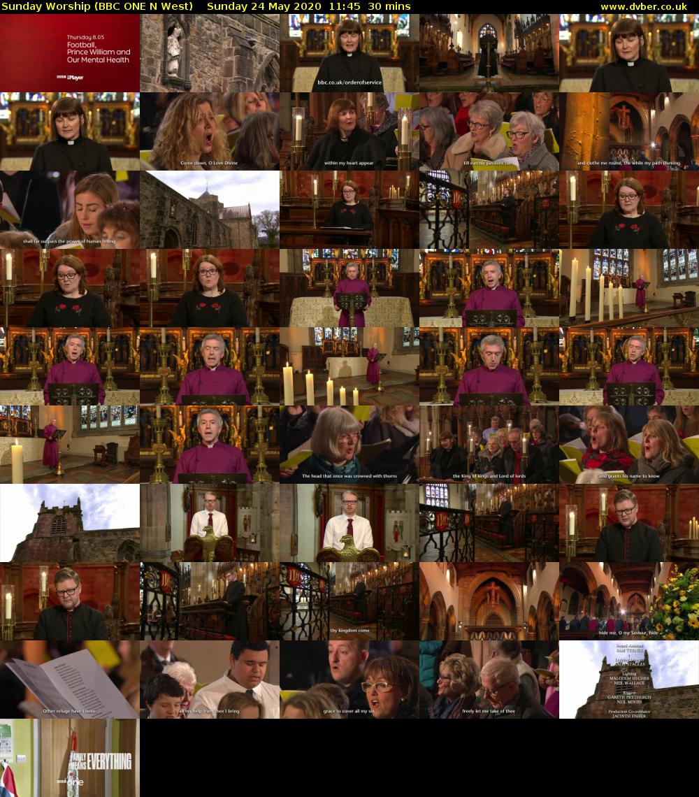 Sunday Worship (BBC ONE N West) Sunday 24 May 2020 11:45 - 12:15