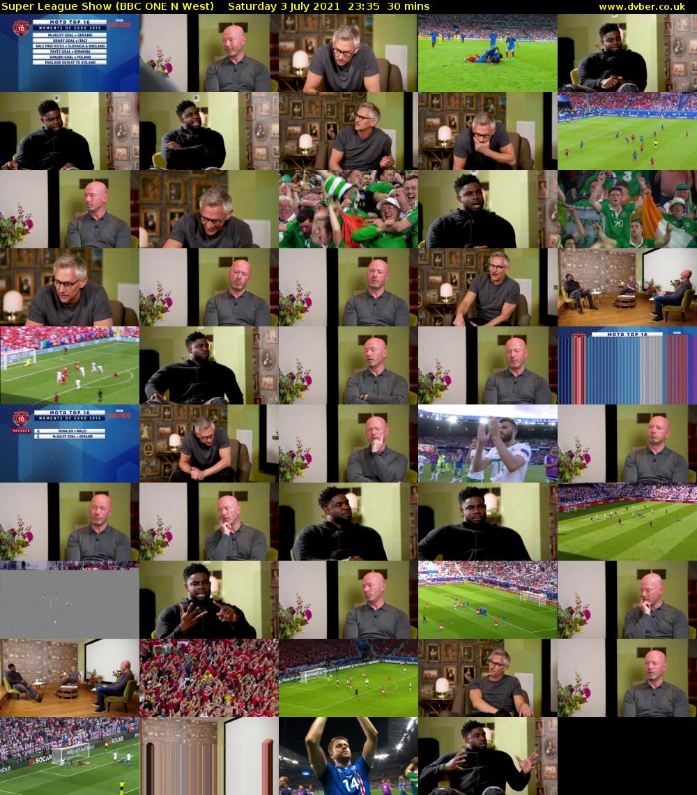 Super League Show (BBC ONE N West) Saturday 3 July 2021 23:35 - 00:05