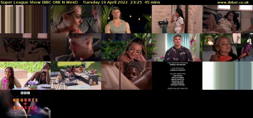 Super League Show (BBC ONE N West) Tuesday 19 April 2022 23:25 - 00:10