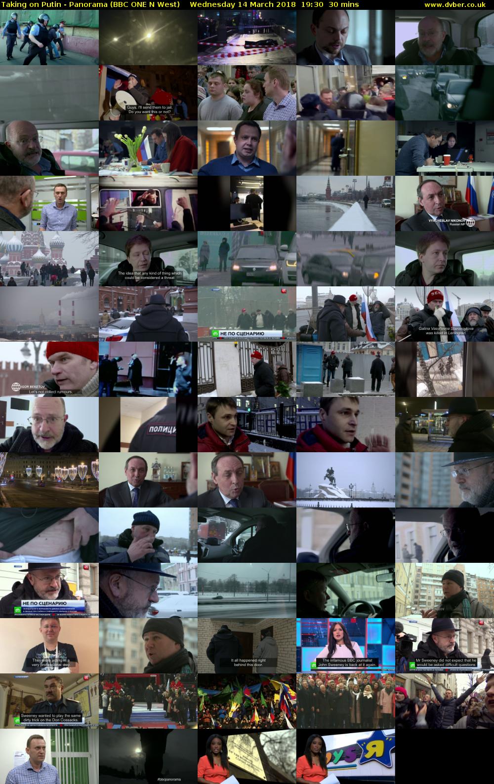 Taking on Putin - Panorama (BBC ONE N West) Wednesday 14 March 2018 19:30 - 20:00