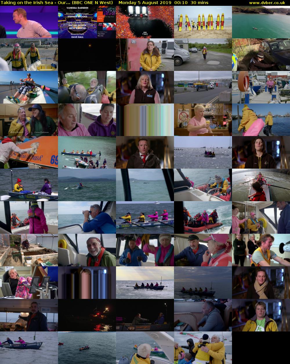 Taking on the Irish Sea - Our... (BBC ONE N West) Monday 5 August 2019 00:10 - 00:40