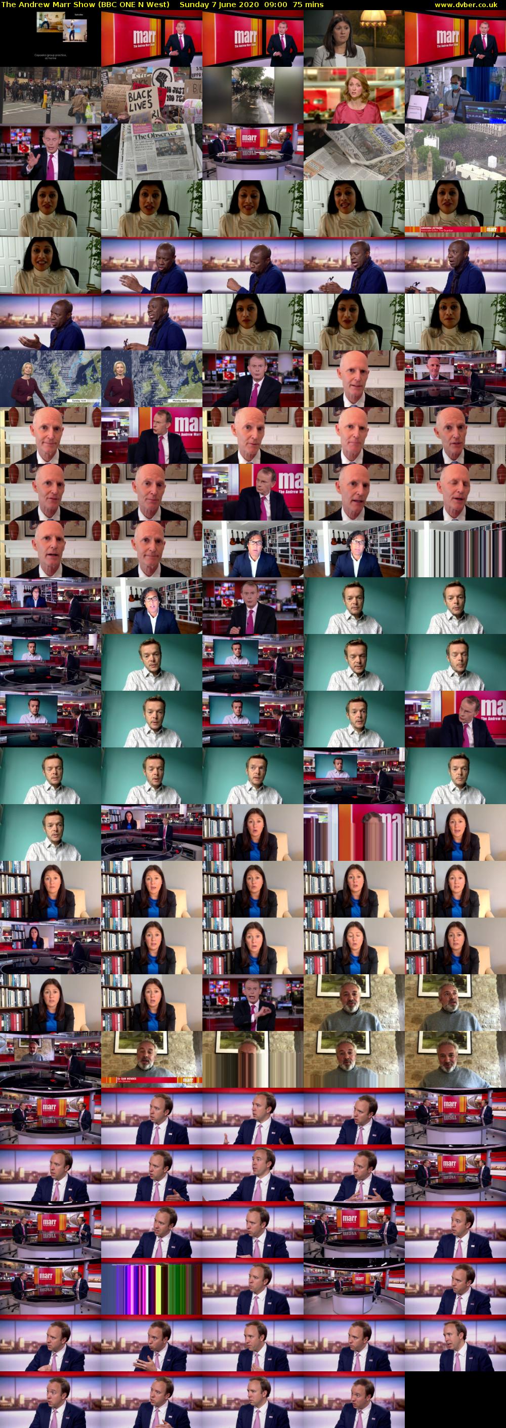 The Andrew Marr Show (BBC ONE N West) Sunday 7 June 2020 09:00 - 10:15