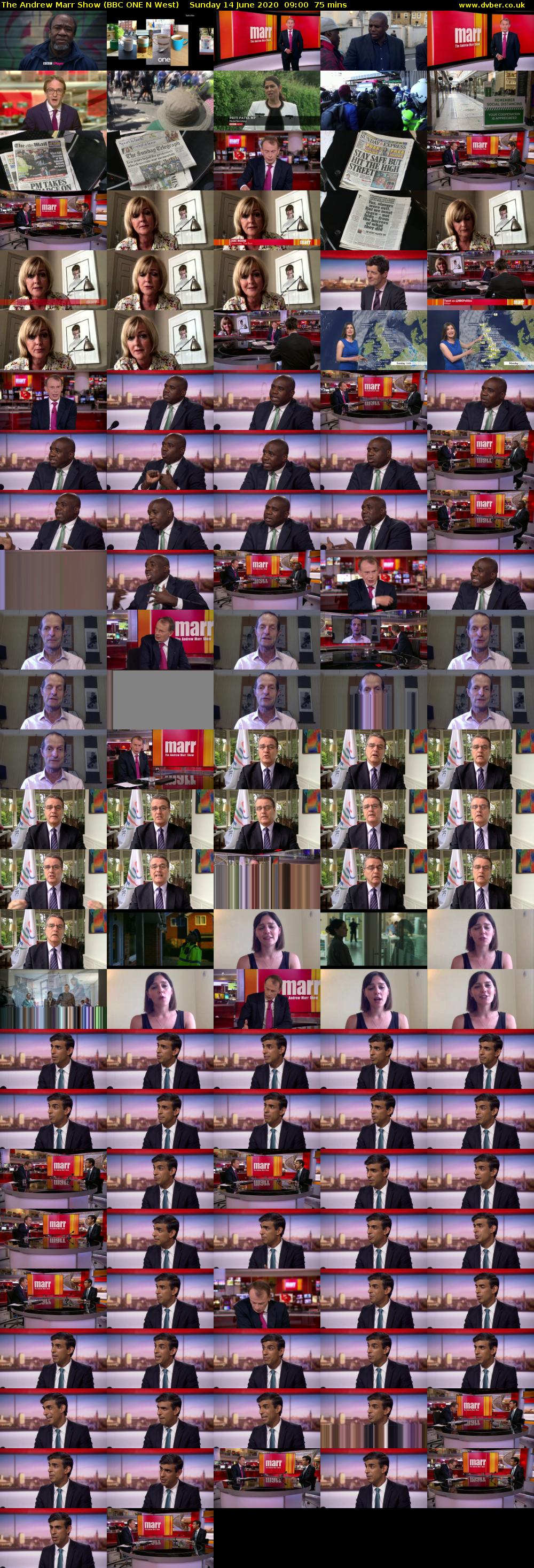 The Andrew Marr Show (BBC ONE N West) Sunday 14 June 2020 09:00 - 10:15