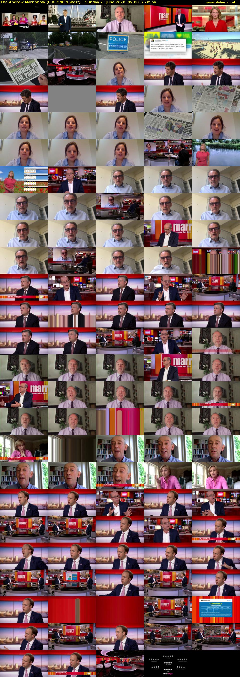 The Andrew Marr Show (BBC ONE N West) Sunday 21 June 2020 09:00 - 10:15