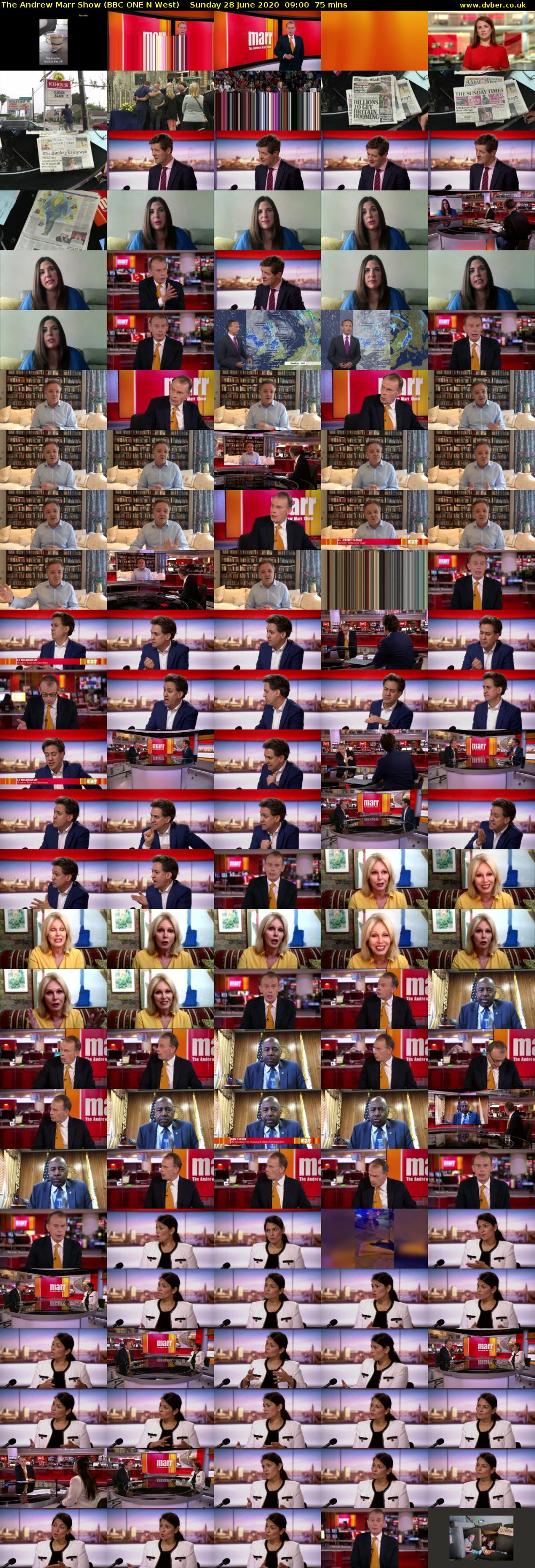 The Andrew Marr Show (BBC ONE N West) Sunday 28 June 2020 09:00 - 10:15