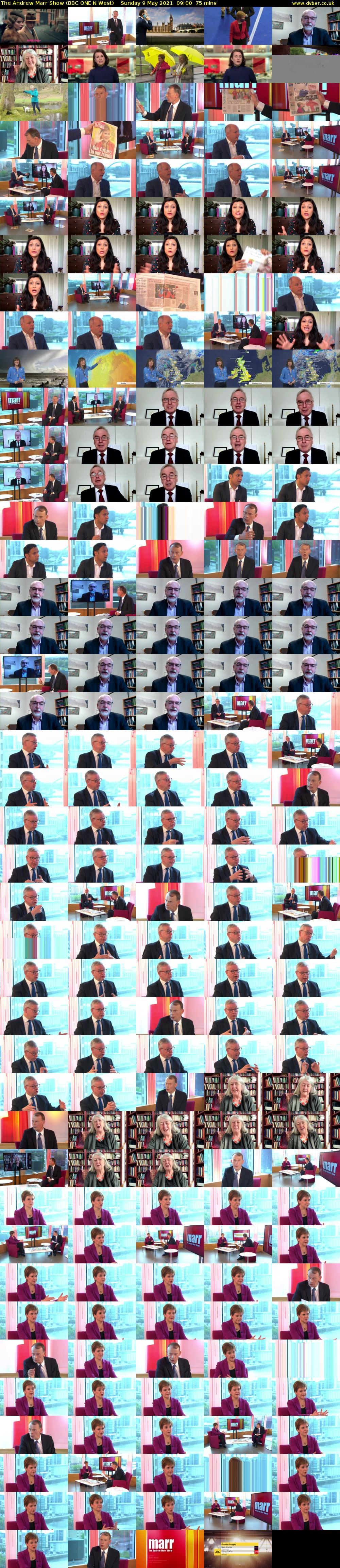 The Andrew Marr Show (BBC ONE N West) Sunday 9 May 2021 09:00 - 10:15
