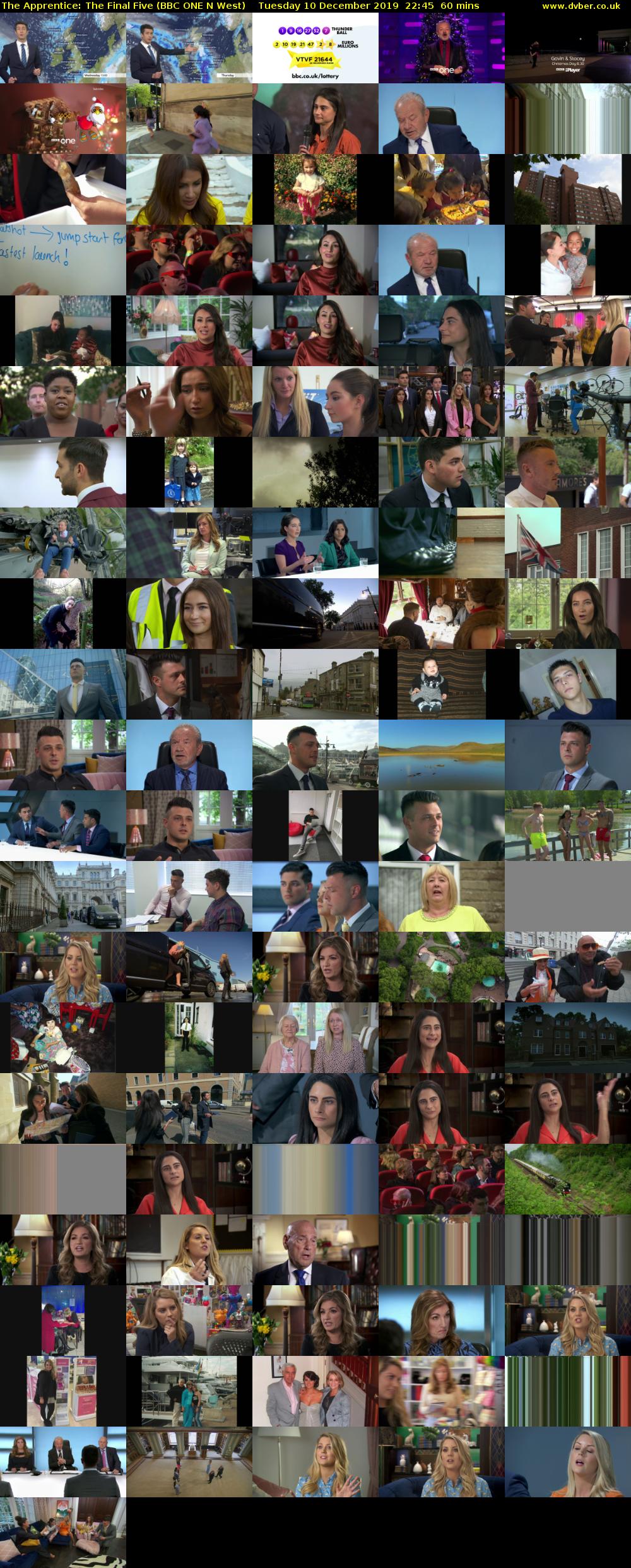 The Apprentice: The Final Five (BBC ONE N West) Tuesday 10 December 2019 22:45 - 23:45