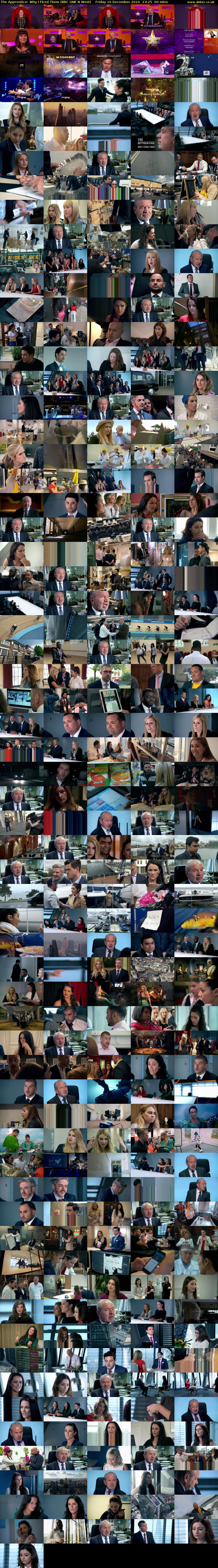 The Apprentice: Why I Fired Them (BBC ONE N West) Friday 16 December 2016 23:25 - 00:25