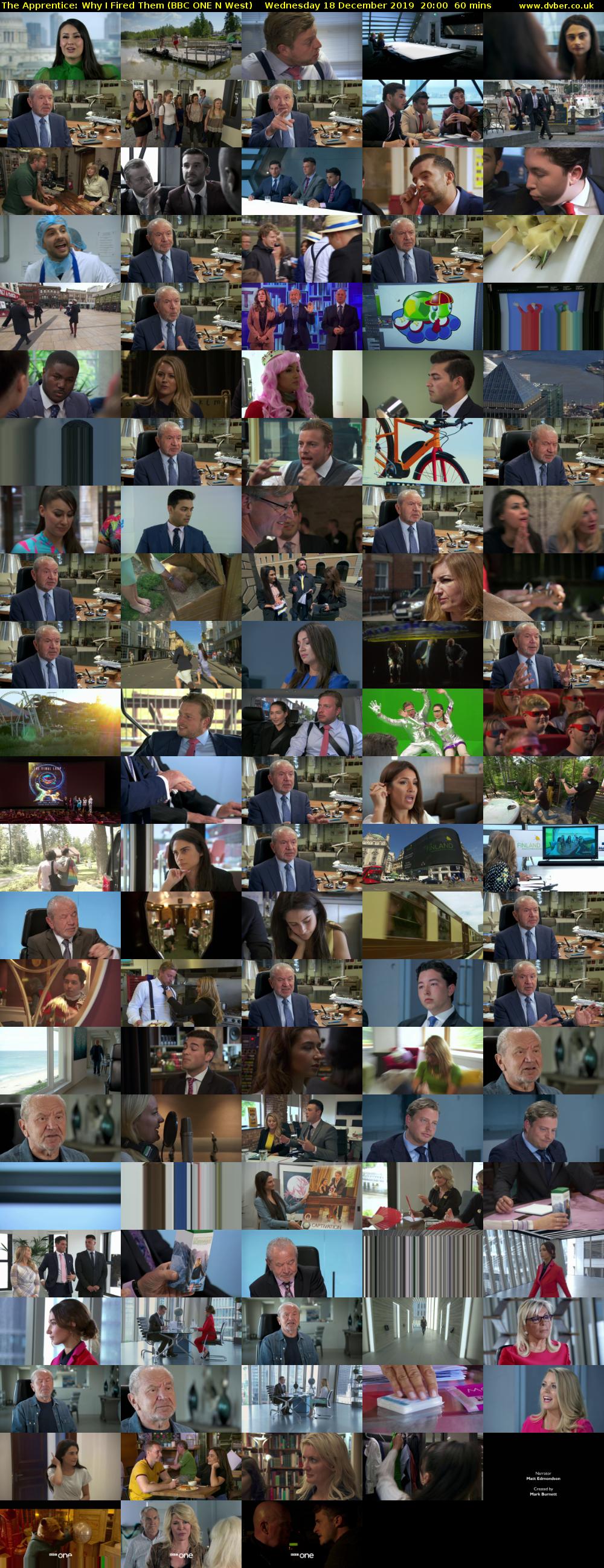 The Apprentice: Why I Fired Them (BBC ONE N West) Wednesday 18 December 2019 20:00 - 21:00