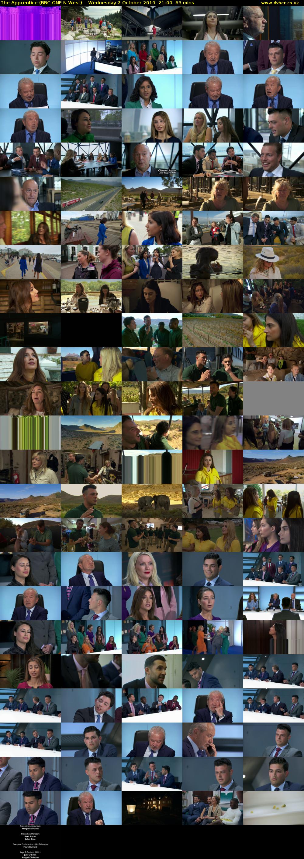 The Apprentice (BBC ONE N West) Wednesday 2 October 2019 21:00 - 22:05