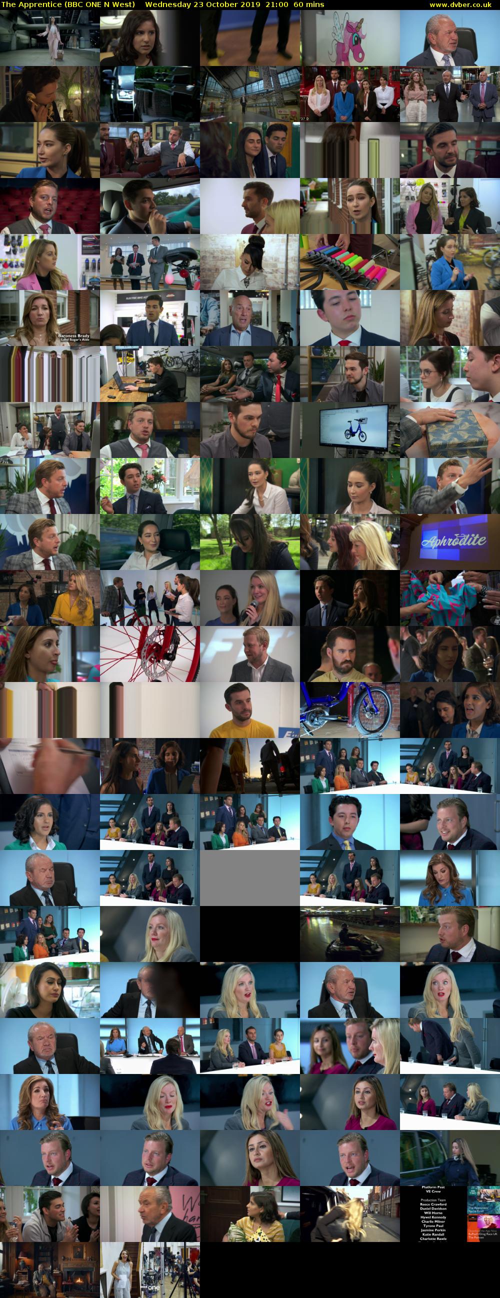 The Apprentice (BBC ONE N West) Wednesday 23 October 2019 21:00 - 22:00