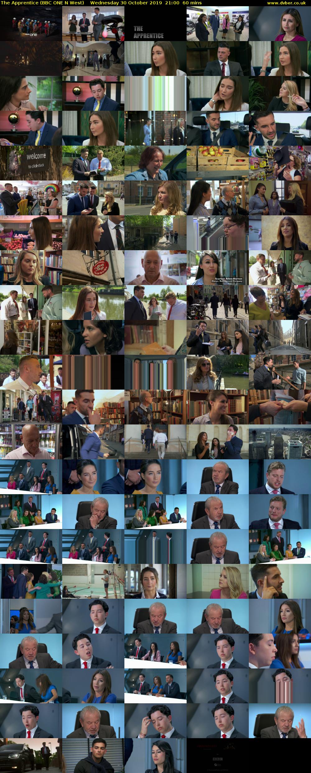 The Apprentice (BBC ONE N West) Wednesday 30 October 2019 21:00 - 22:00