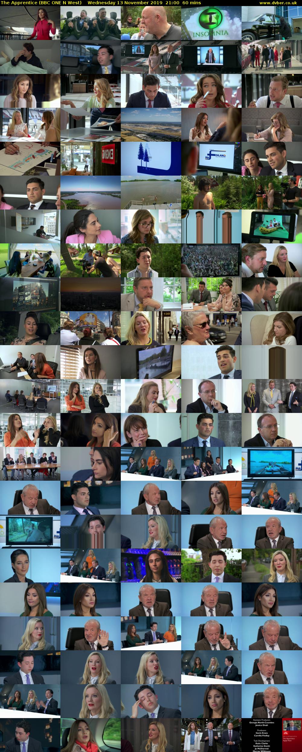 The Apprentice (BBC ONE N West) Wednesday 13 November 2019 21:00 - 22:00