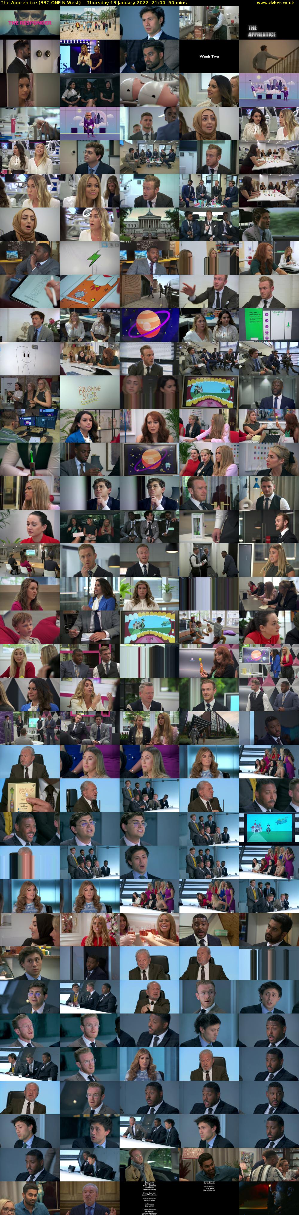 The Apprentice (BBC ONE N West) Thursday 13 January 2022 21:00 - 22:00