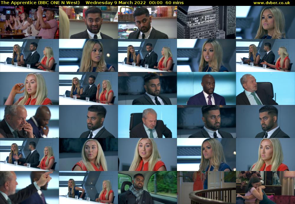 The Apprentice (BBC ONE N West) Wednesday 9 March 2022 00:00 - 01:00