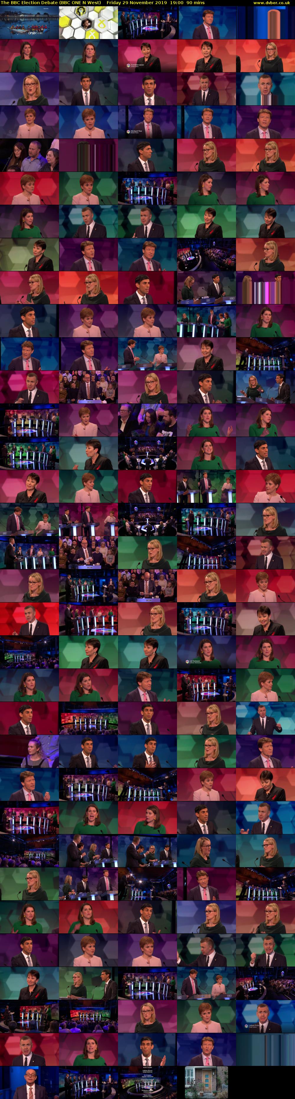 The BBC Election Debate (BBC ONE N West) Friday 29 November 2019 19:00 - 20:30