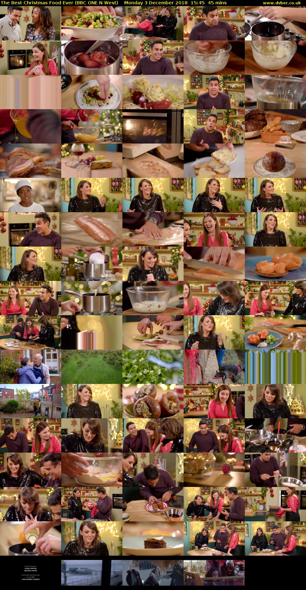 The Best Christmas Food Ever (BBC ONE N West) Monday 3 December 2018 15:45 - 16:30