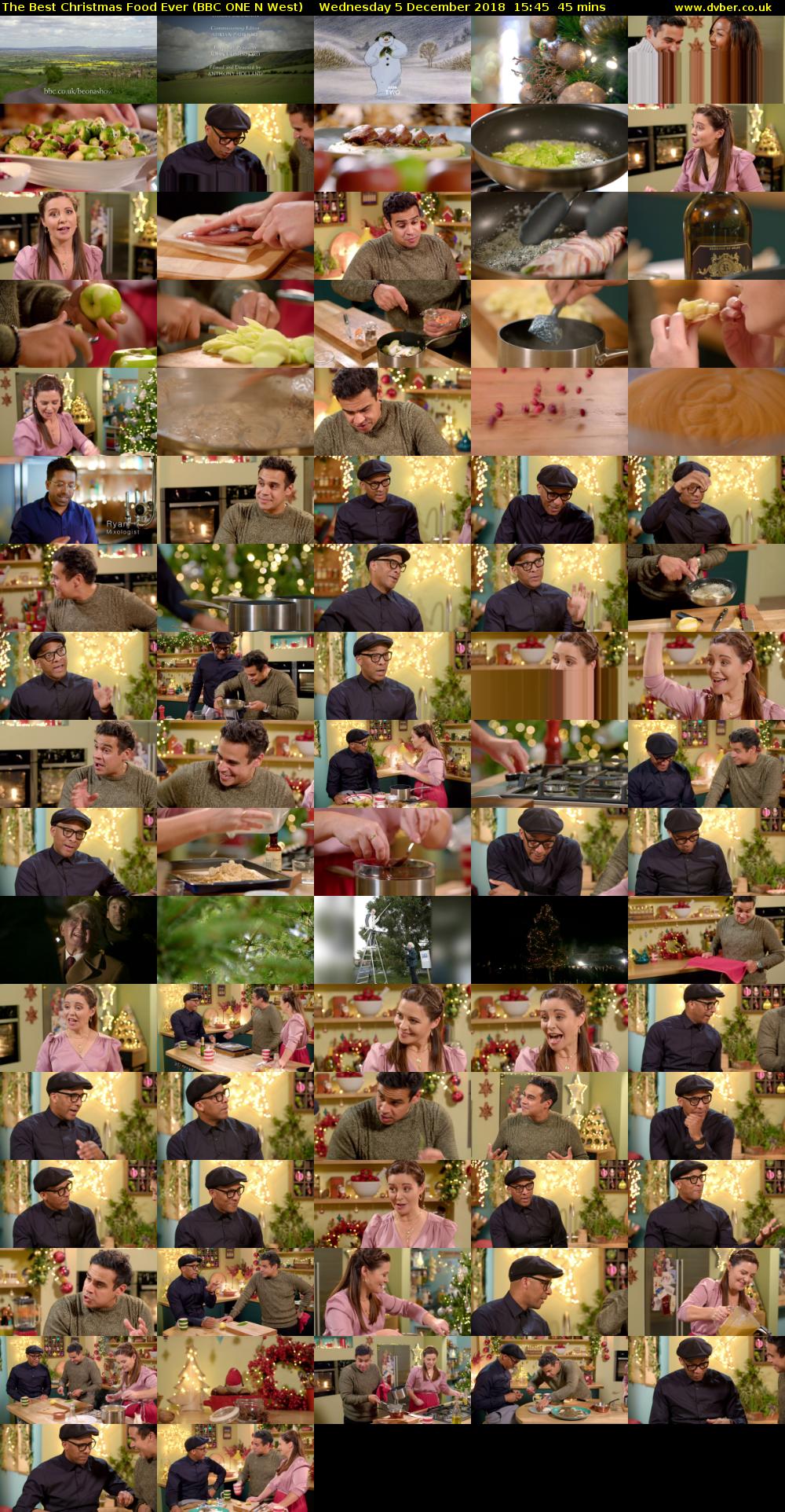 The Best Christmas Food Ever (BBC ONE N West) Wednesday 5 December 2018 15:45 - 16:30